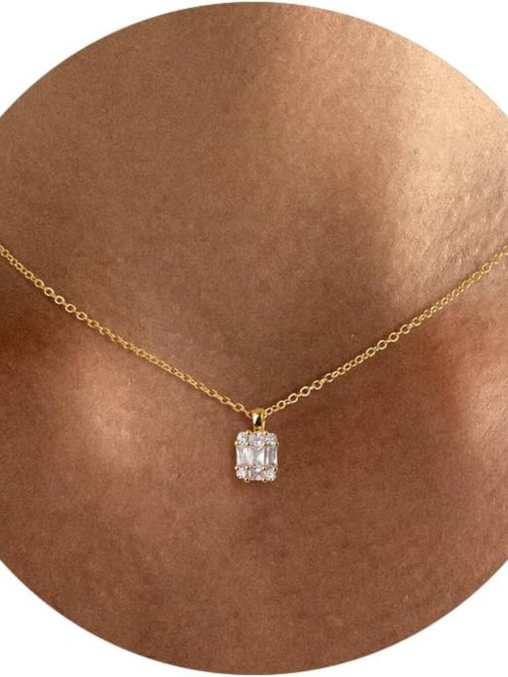 Pendant Necklace for Women， Dainty 14k Gold Plated Chain Choker Necklaces Aesthe